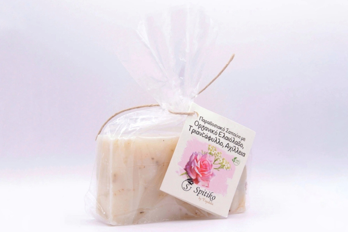 Σαπούνι με Τριαντάφυλλο, Αχίλλεια & Οργανικό Ελαιόλαδο