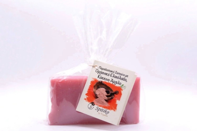 Σαπούνι με Κόκκινο Άργιλο & Οργανικό Ελαιόλαδο