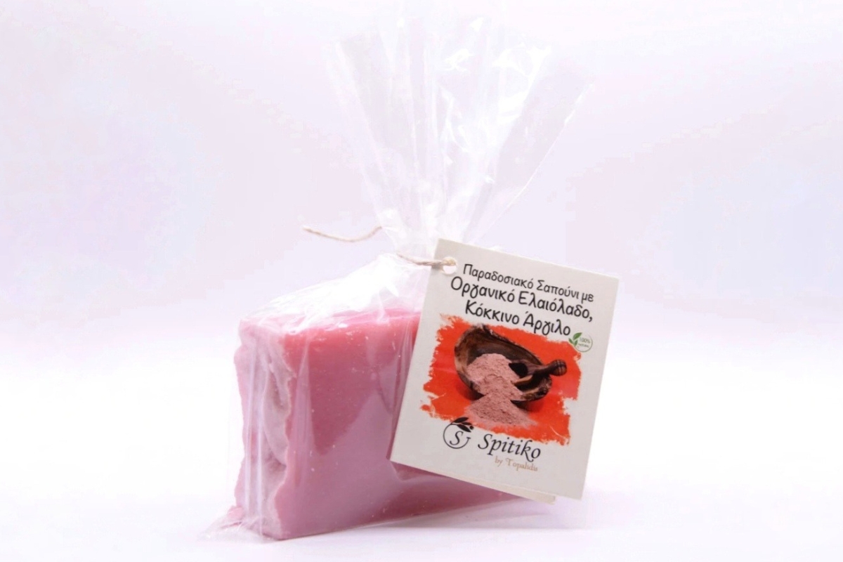 Σαπούνι με Κόκκινο Άργιλο & Οργανικό Ελαιόλαδο