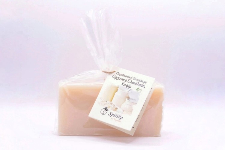 Σαπούνι με Κεφίρ, Πρωτεΐνες Μεταξιού & Οργανικό Ελαιόλαδο