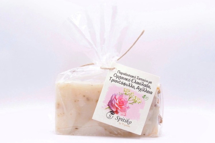 Σαπούνι με Τριαντάφυλλο, Αχίλλεια & Οργανικό Ελαιόλαδο